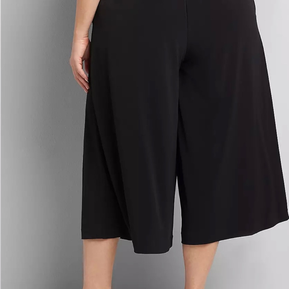 Lane Bryant Knit Kit Pull-On Wide Leg Capri 18/20W - Picture 2 of 9
